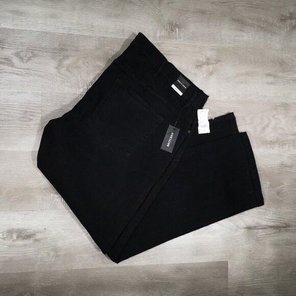 NWT Britches Men's Size 48W/32L Straight Legs Black Jeans - Picture 9 of 13